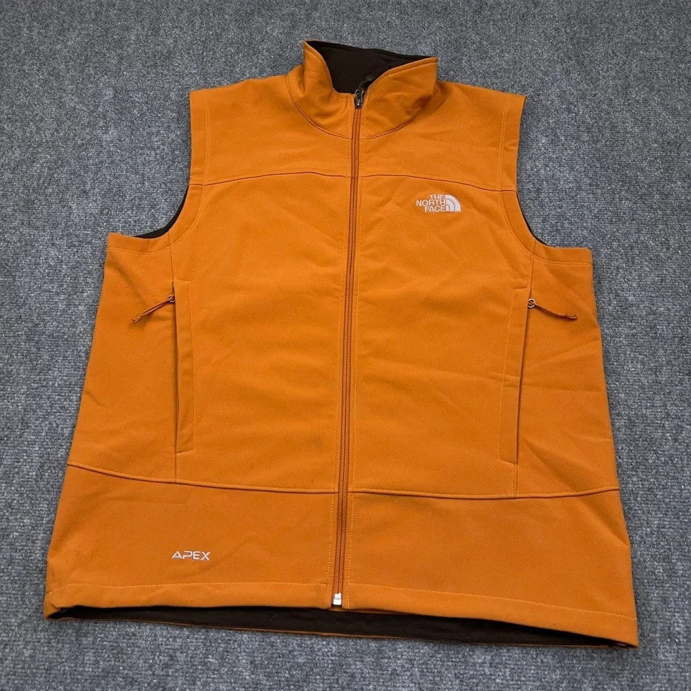 The North Face Apex Bionic Vest Mens Large Orange Softshell Windproof AL5D